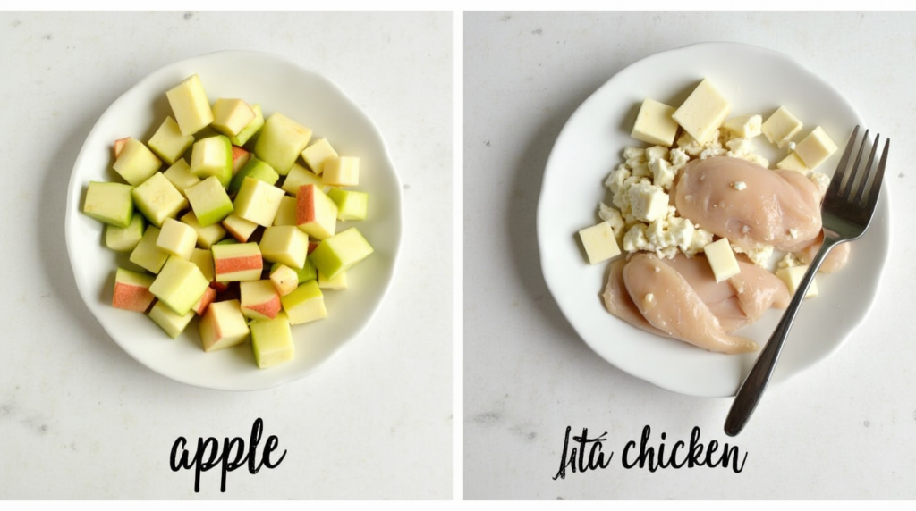 salad apple feta chicken