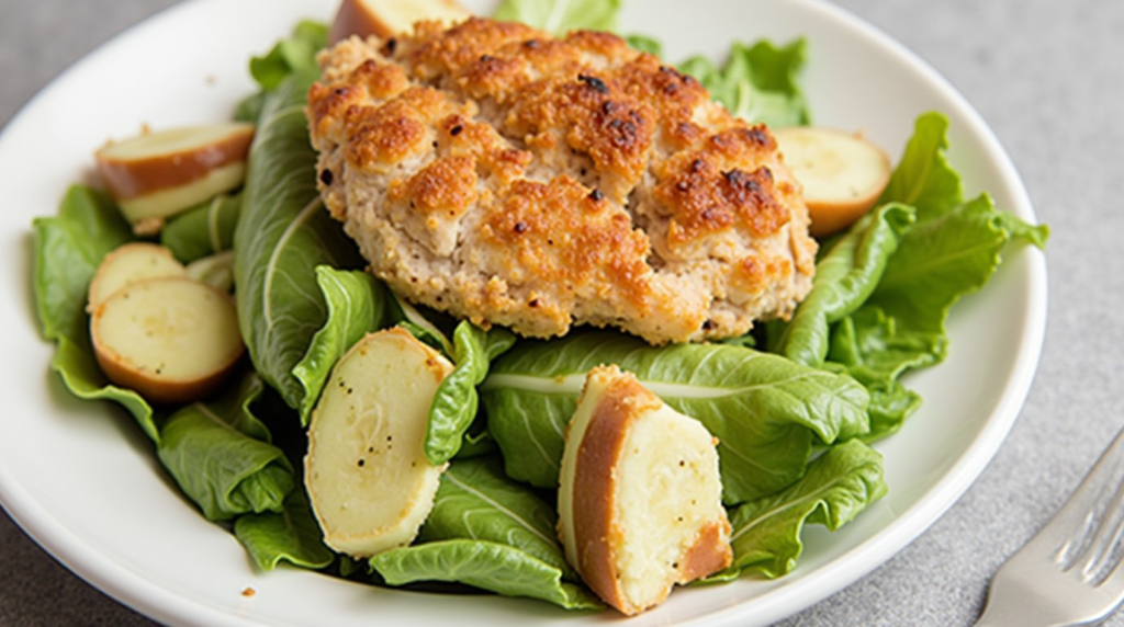 crispy chicken caesar salad