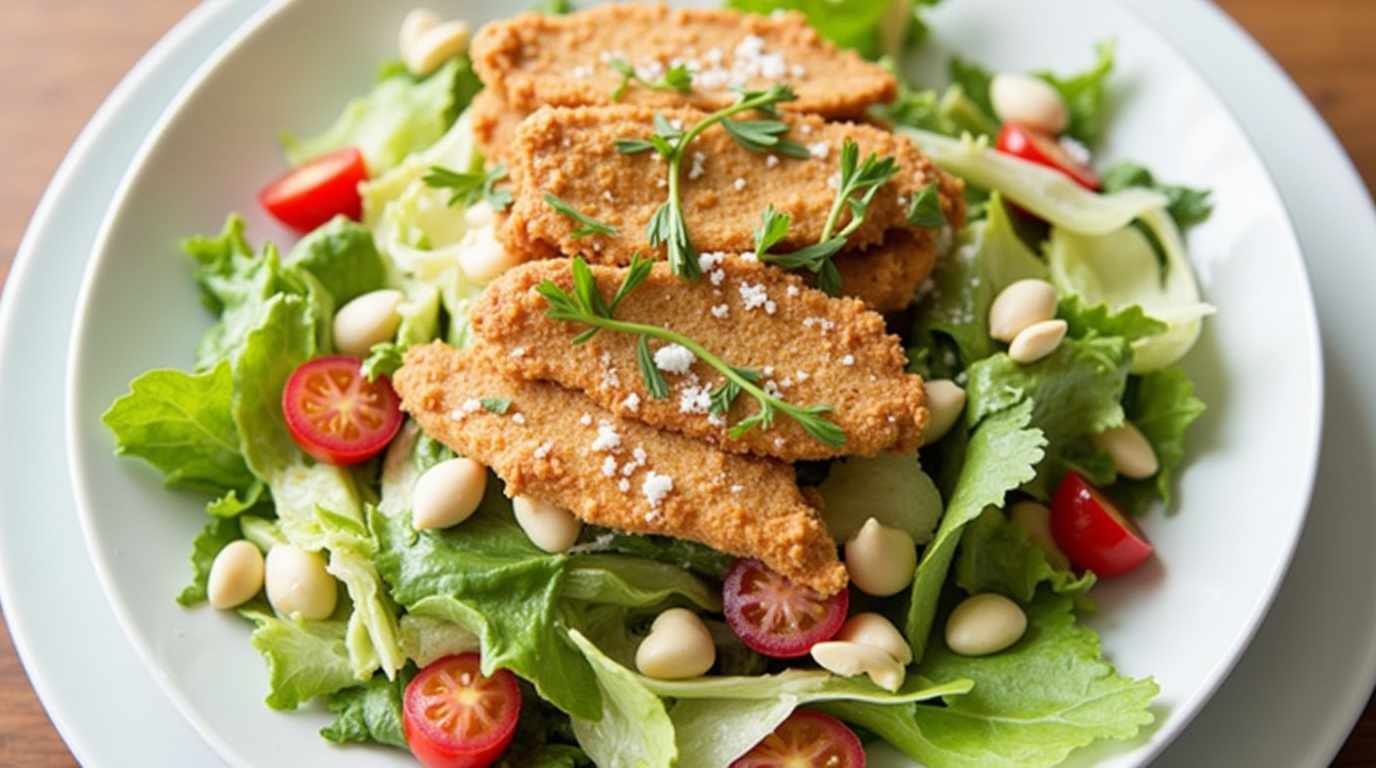 crispy chicken caesar salad