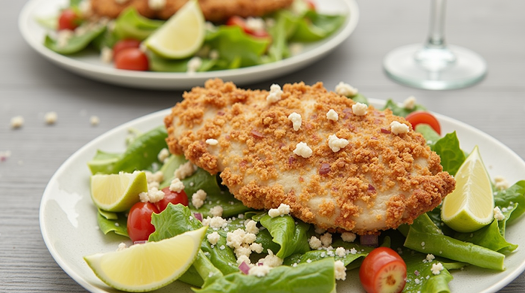 crispy chicken caesar salad