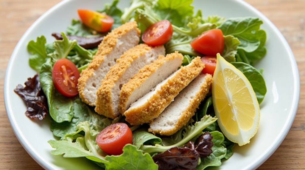 crispy chicken caesar salad