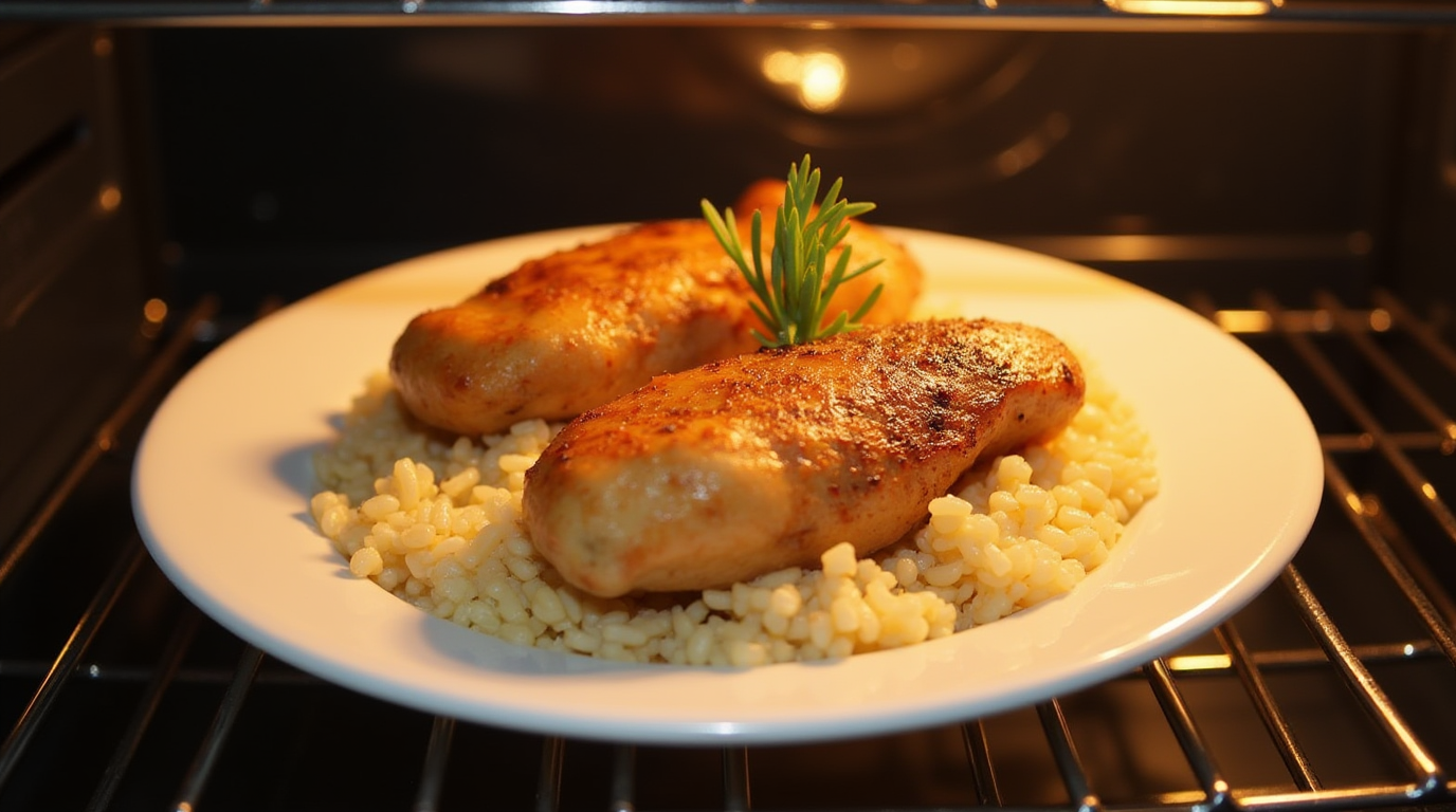 chicken and rice in the oven