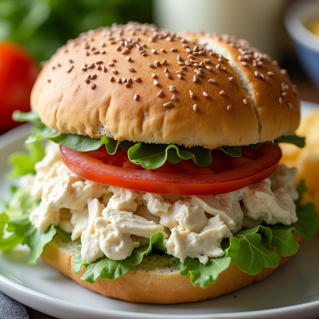 chicken caesar salad sandwich