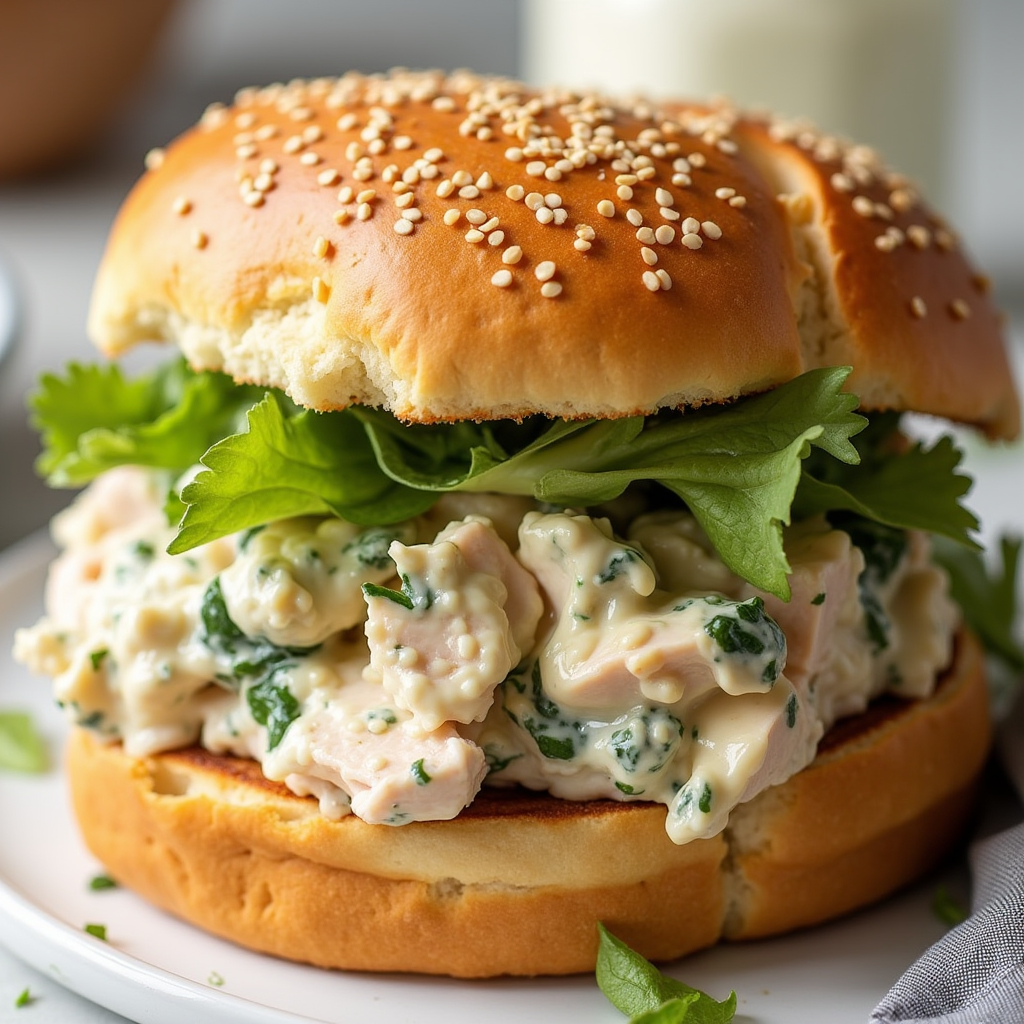 chicken caesar salad sandwich