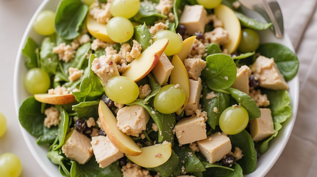 chicken salad with grapes and apples