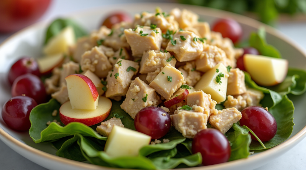 chicken salad with grapes and apples